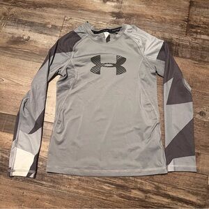 Under Armour Two-Tone Gray Heat Gear Long Sleeve Shirt